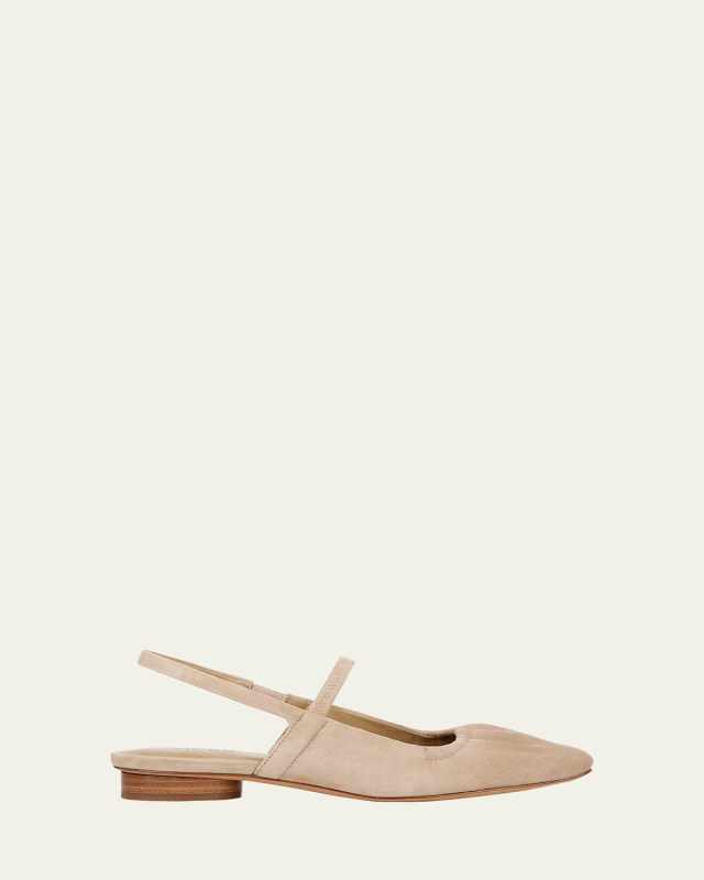 Venice Suede Slingback Ballerina Flats